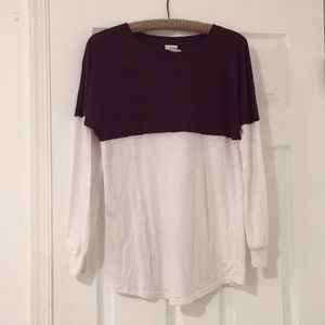 PINK long sleeve varsity tee